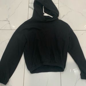 Black cropped hoodie